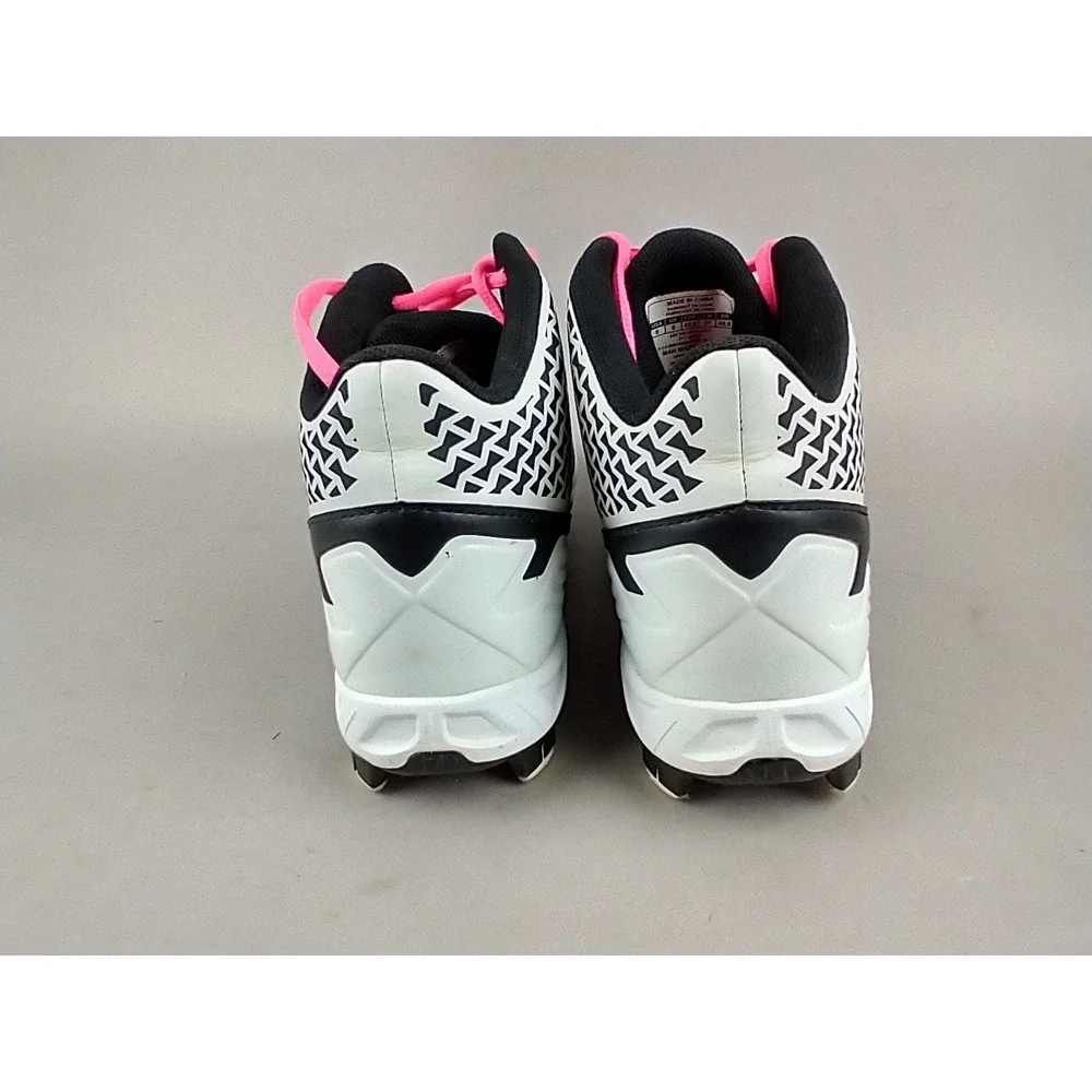 Under‎ Armour Heater Spine Baseball Cleats Mens 9 Black White Pink 1274396-011